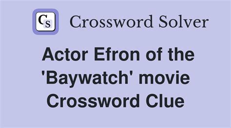 baywatch star crossword clue|baywatch star dan word.